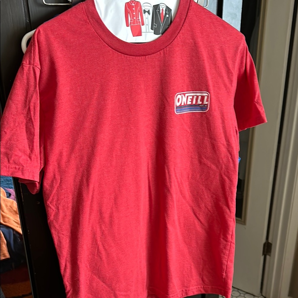 O'Neill Red Short Sleeve Tee Classic Crew Neck